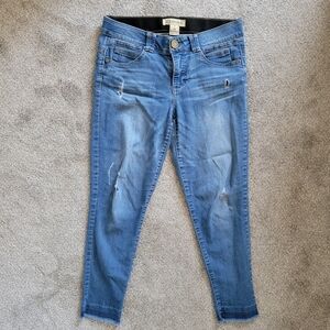 Democracy Ab Technology Ankle Distressed Mid Rise Jeans Size 8